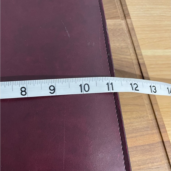 American Portfolio Co Leather Briefcase Burgundy Attaché Case - Picture 11 of 13